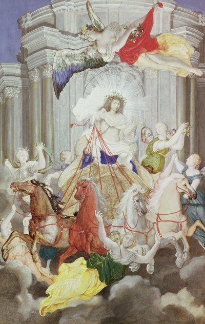 Triumph of King Louis XIV of France driving the Chariot of the Sun preceded by Aurora by Joseph Werner